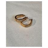Authentic Diamond Hoop & 14kt Earrings
