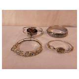 Silver Tone Cuff Bracelets