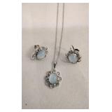 Gold Filled Moonstone Necklace & Earring Set