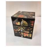 Vintage Lacquerware 3 Drawer Storage
