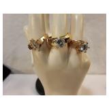 Lot of 3 Gold Tone Rings