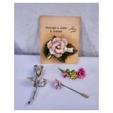 Rose Brooches & Pins