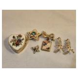 Vintage Locket Brooch Pin & More