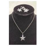 Crystal Star Sterling Necklace & Earring Set
