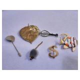 Assortment of Gold Tone Brooch Pins