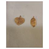 Yellow Gold Leaf Pendants