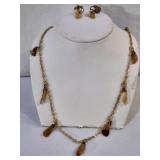 Natural Stone Necklace & Earring Set