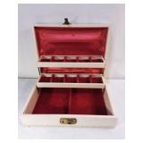 Retro Red Velvet Lined Jewelry Box