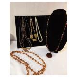 Carved Bakelite Celluloid Necklace & More