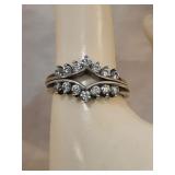 Sterling Silver Diamond Enhancer CZ Ring