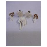 Retro Palm Tree Brooch & 2 Earring Sets