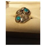Vintage "P.A. Smith" Turquoise Sterling Ring
