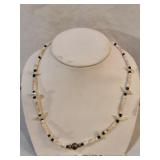 Hand Crafted Beaded Mother of Pearl Bird Necklace