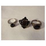 Silver Tone STS Costume Rings