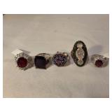 Silver Tone STS Costume Rings