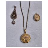 10k Pendant & Gold Filled Lockets