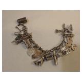 Vintage Sterling Silver Charm Bracelet