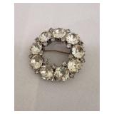 Vintage Signed Weiss Rhinestone Brooch