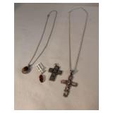 Sterling Silver Chain & Pendants