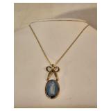 14k Chain with Wedgewood Blue Cameo