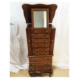 Large Rosalco Wooden Jewelry Armoire