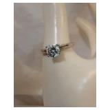 925 Round Solitare CZ Ring