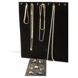 Assortment of Yellow Gold Tone Rings & Necklaces