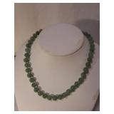 Vintage Trifari Jade-Like Beaded Necklace