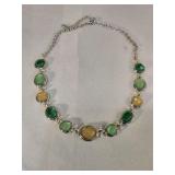 Signed Napier Multi Stone Necklace & Earring Set