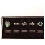 Retro Silver Tone Rings