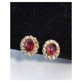 12k Gold Filled Rhinestone Earrings