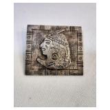 Peruvian Silver Native Tonatiuh Brooch Pin