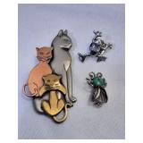 Handcrafted Bug Pin with Turquoise Stone & More