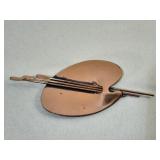 Retro Signed Renoir Copper Palette Brooch