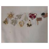 Assorted Seasonal Brooch Pins
