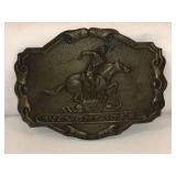 Winchester Brass Tone Advertising Belt Buckle