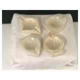 Four Vintage Onyx Card Symbol Ashtrays