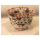 Vintage Deck of Cards Glass Bowl