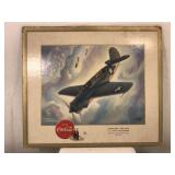 Curtiss Combat Plane / Coca-Cola Lithograph Print