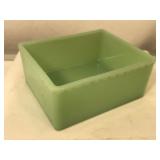 Collectible Jadeite Glass Rectangular Trinket Box