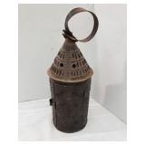 Primative Punched Tin Lantern