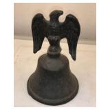 Vintage Cast Iron American Eagle Hand/Dinner Bell