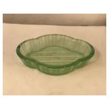 Collectible 1930ï¿½s Green Glass Trinket Tray
