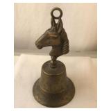 Antique Brass Horse Head Bell Made in England