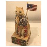 Heartwood Creek Patriotic Freedom Cat Figure