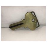 Vintage Solid Brass Key Shape Belt Buckle
