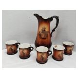 Antique Ioga Warwick Chocolate Pot & Cup Set