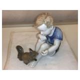 1934ï¿½s Rosenthal Porcelain Boy & Squirrel Figurine