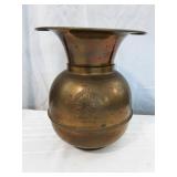 Antique "Redskin Brand" Brass Spittoon
