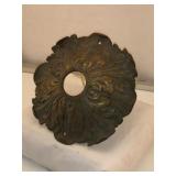 Vintage Cast Brass Chandelier Foliage Canopies &ï¿½